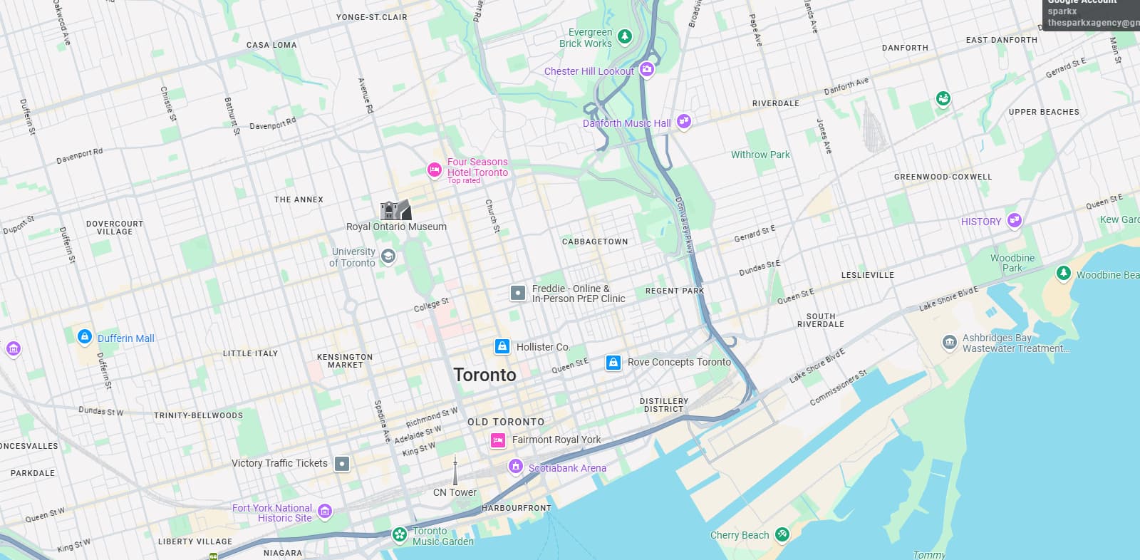 Toronto Service Areas Map